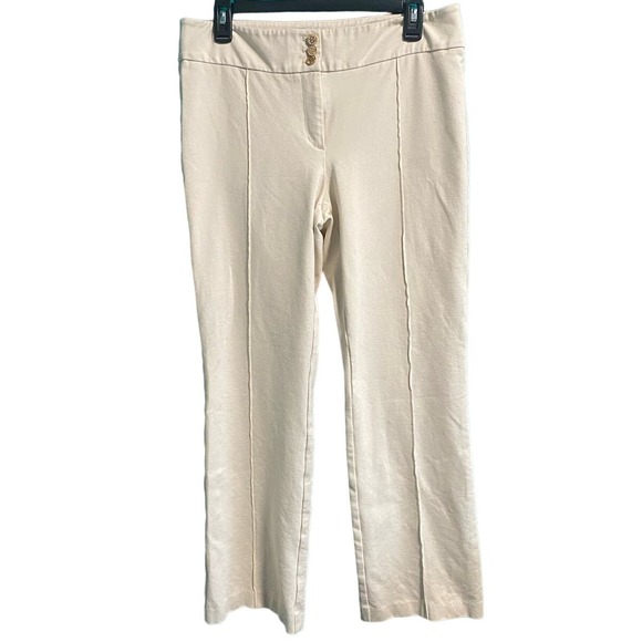 Anne Klein Women's Stretch Light Tan Straight Leg Pants Size 10 - Picture 1 of 9
